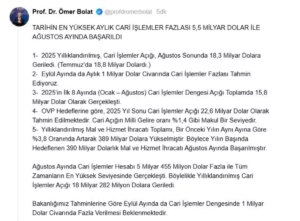 agustos ayinda cari islemler fazlasi tarih yazdi PSB6js79.jpg